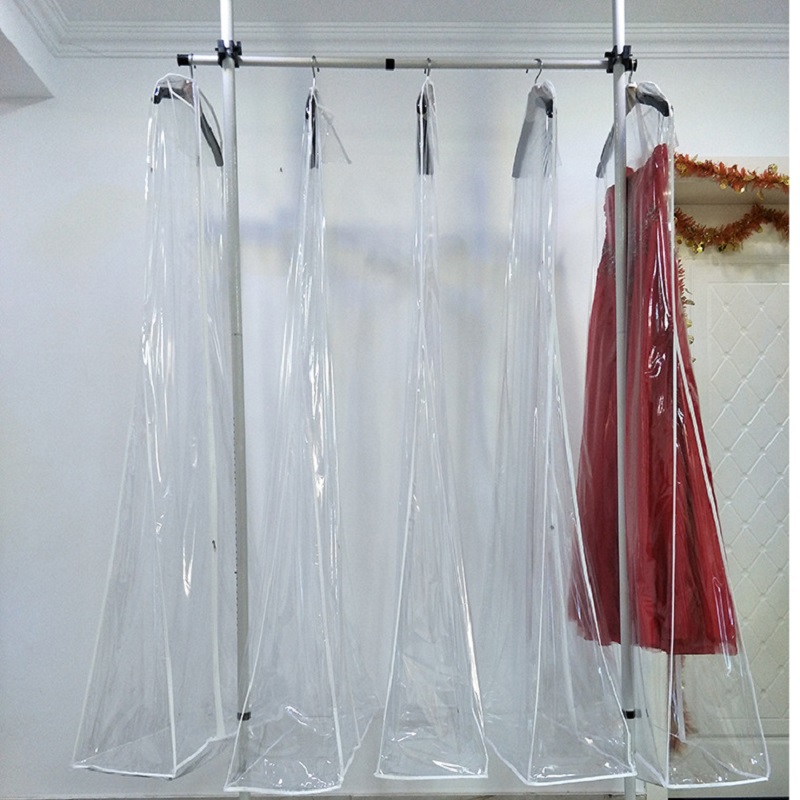 SGW06 Clear PVC Long Bridal Gown Cover Wedding Dress Garment Bag