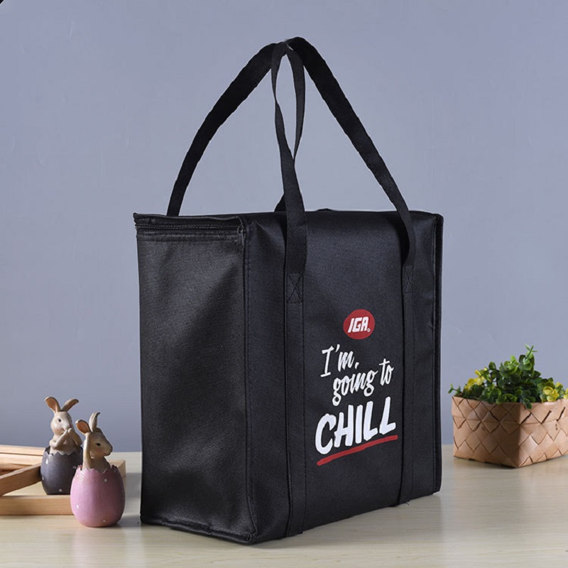 SGC23 Promotional Cooler Bags Custom Logo Portable Non Woven Large Insulated Tote Bag Thermal Lunch Cooler Bag