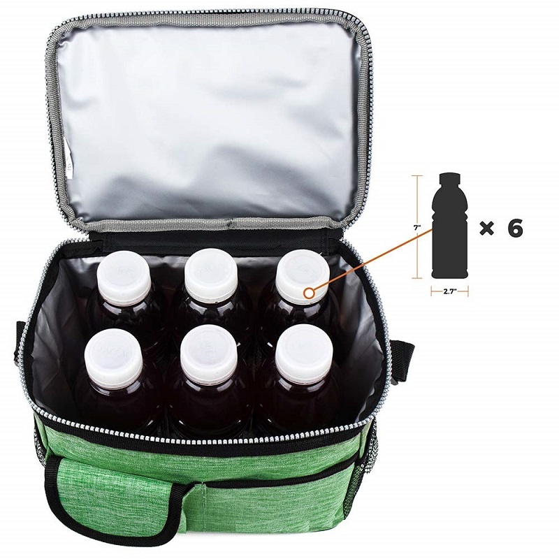 SGC27 Snow Oxford Travel Picnic Portable Polyester Bag Cooler Thermal Insulation Shoulder Shopping Bag Wine Bottle Cooler Bag Wholesale