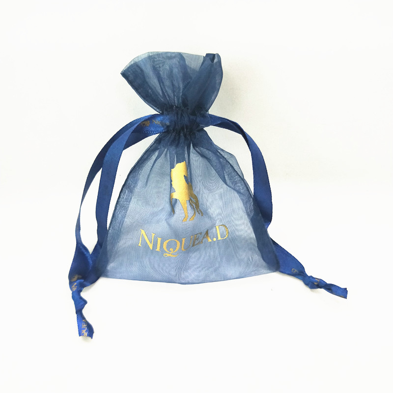 SGS56 Sheer Drawstring Personalized Custom Small Organza Gift Bags for Perfume Oil Jewelry