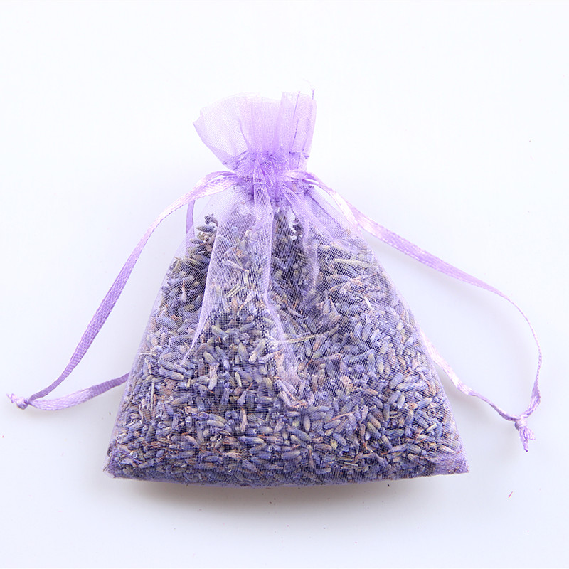 SGS57 Custom Printed Cheap Small Mini Recycled Colorful Organza Candy Gift Drawstring Pouch Lavender Bags Sachet Bag Organza Lavender Aroma Bag