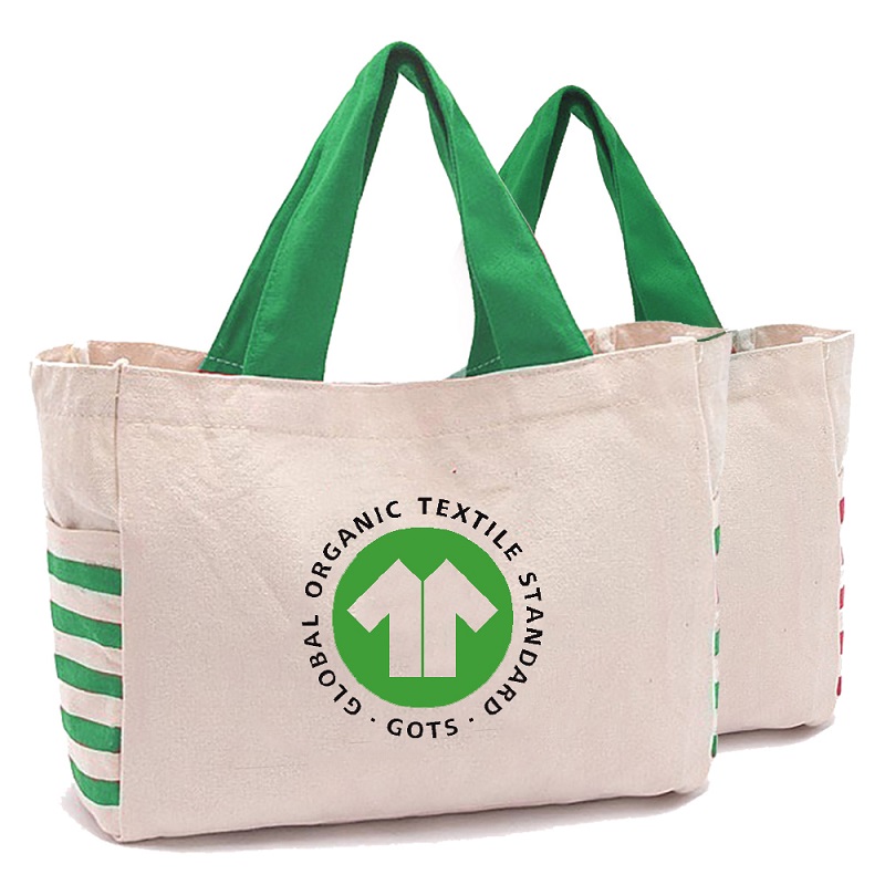 SG66 Environmentally Friendly Shopping Bag Custom Printing Standard Size Cotton Tote Bags